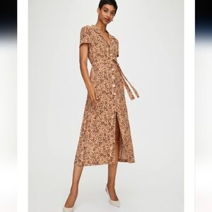 Wilfred Leopard Print Button-Up Dress